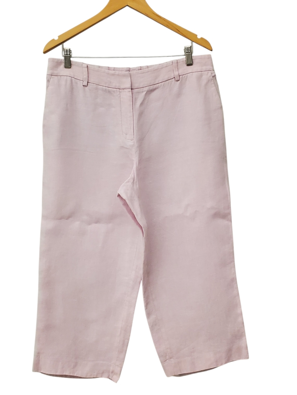 Talbot Light Pink Wide Leg Linen Pants 12p